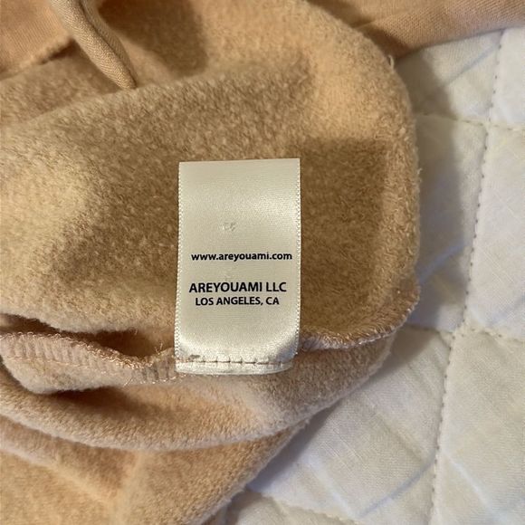 NWOT RARE “Are You Am I” Light Pink/Peach Cropped Hoodie Size XS - Picture 16 of 17